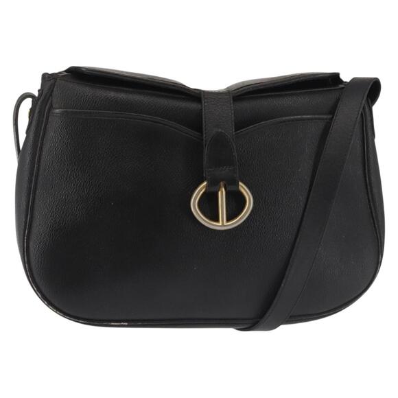 DIOR Honeycomb Canvas Shoulder Bag Pvc Black Gold - Picture 1 of 12